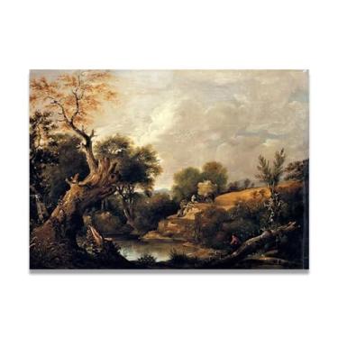 Imagem de The Harvest FieldJohn Constable Canvas: Cenas autênticas da natureza britânica do século XIX, arte da Royal Academy 50 x 70 cm sem moldura