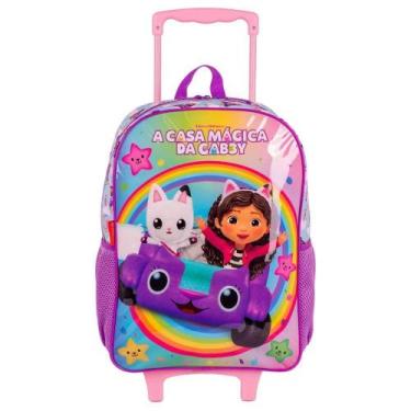 Imagem de Mochila De Rodinhas Escolar A Casa Mágica De Gabby Rainbows - Sestini