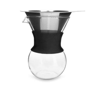Imagem de Passador de Café em Vidro Borossilicato com Silicone e Filtro em Inox 