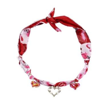 Imagem de twinkle eye Colar de cachecol para mulheres, azul/vermelho/laranja, bandana boho, flor, coração, estrela, berloque, colares de praia, joias de férias, One Size, Cachecol de seda, Sem Pedra Preciosa