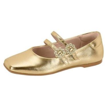 Imagem de Sapatilha Molekinha Metalizada Fivela Com Strass - 2548.210.14710-Feminino