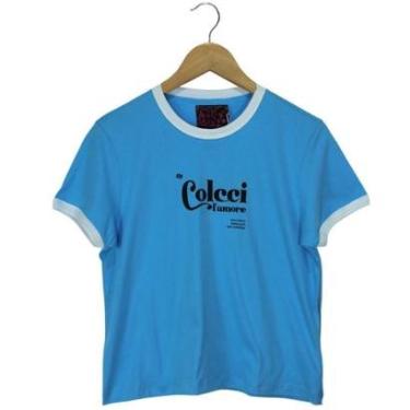 Imagem de Camiseta Colcci Azul Feminina-Feminino