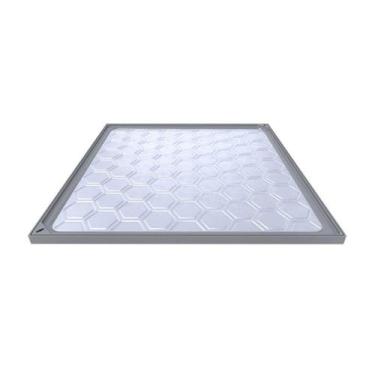 Imagem de Tampão Simples Com Rebaixo Passagem Inspeção Cinza 80x80cm - OUTRAS MA