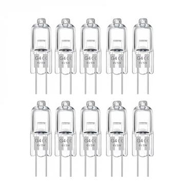 Imagem de Lâmpada de halogêneo G4 para interior de carro, iluminação Rv e gabinete de baixa tensão 5w-30w 6v-24v brilho instantâneo branco quente (25W 30 peças/6V)