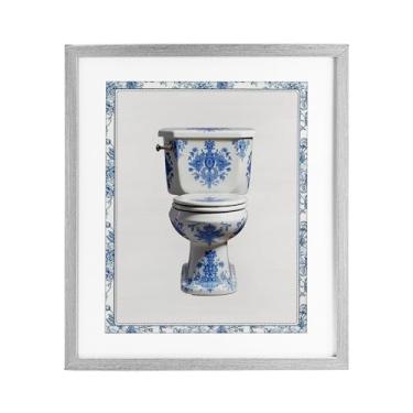 Imagem de Stupell Industries Impressão emoldurada vintage chinoiserie cinza sob vidro, design por Lettered and Fored, 40 x 33 cm