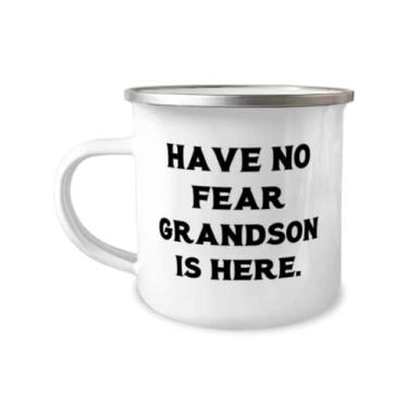 Imagem de Caneca Epic Grandson de 355 ml, Have No Fear Grandson Is Here, presentes para neto, presente do avô, para neto