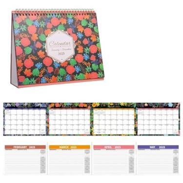 Imagem de CWPJUNDGP Calendário de mesa 2025, cartão perfurado, calendário, plano de aprendizagem, calendário de ornamento de mesa