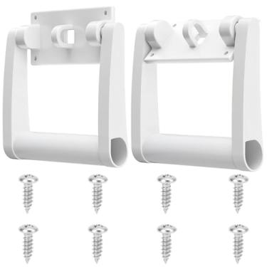 Imagem de HMETTADC Pacote com 2 alças de substituição de plástico branco, compatível com cooler de 90-100 litros, kit de instalação