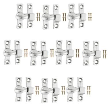 Imagem de Tranqueta Fecho Trinco Postigo Bico Virado Porta Janela Portinhola de Alúminio | 10 Un