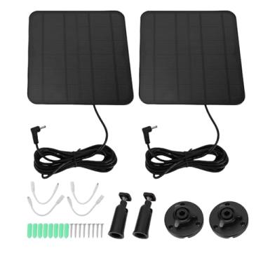 Imagem de Fafeicy Painel Solar de 12 W, Carregamento Eficiente Com Corrente de 830 MA IP65, Com Cabo de 9,8 Pés para Anel de Holofote Cam Stick Up Cam Bateria Solar Ao Ar Livre