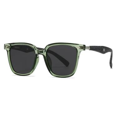 Imagem de Óculos de Sol Masculinos com Armação Metálica e Rebites para Esportes ao Ar Livre, Corrida e Ciclismo, Verde Militar