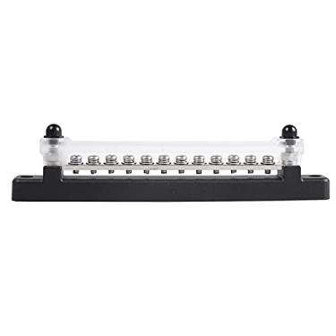 Imagem de LUGU 12 Terminal 130A / 150A BusBar Bloco e tampa para barco au tivo Bloco de terminais de distribuição de energia marítima M4 / 12 parafusos + M6 / 2 parafusos