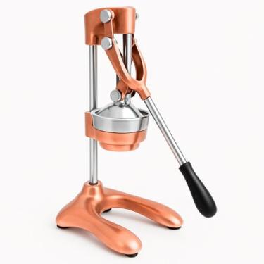 Imagem de Espremedor de Laranja Manual em Aço Inox Profissional Cobre - Ideal para Frutas Citricas, Sucos Naturais sem Eletricidade, Fácil de Limpeza e Armazenamento