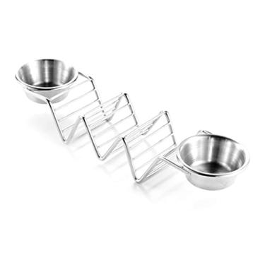 Imagem de Acouto Rack de Suporte de Aço Inoxidável - Suporte de Grade de Aço Inoxidável Em Forma de V Brilhante Rack de Cozinha para Casa - Seguro para Máquina de Lavar Louça - Casa e Cozinha/e Jantar/Jantar