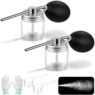 Imagem de Qualirey Pacote com 2 espanadores redondos de grau alimentício para diatomáceas, espanador de pó com cerca de 56,7 g, dispensador de pó, aplicador doméstico, pulverizador para uso interno e externo