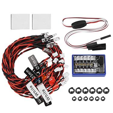 Imagem de Generic Kit de Luz de Flash Modelo RC para Carro TAMIYA/HSP CC01 1/8 RC, Iluminação Adaptável de 12 LED, Controle Remoto, Adequado para Entusiastas, Plástico + Borracha + Cobre