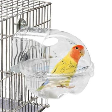 Imagem de Caixa de banho Bird kathson acrílico transparente 16x16x14 cm