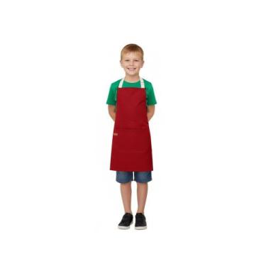 Imagem de Avental Infantil Vermelho Criança Algodao Cozinha Pintura - CASACHA