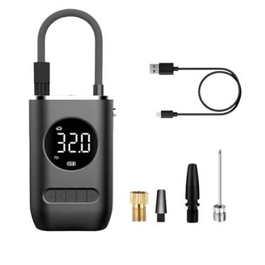 Imagem de Bomba de Ar Digital Portátil, Compressor Sem Fio com LED, Bateria 4000mAh, Display Digital, 150PSI, Inflador Automático para Pneus de Carro, Moto, Bicicleta e Bola