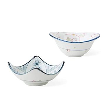 Imagem de Tigelas de imersão prato de molho de cerâmica molho de soja tigelas de molho pratos de condimentos pratos de aperitivo prato lateral conjunto de louça estilo japonês (conjunto de 2) pratos de