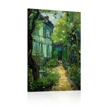 Imagem de 1 painel arte de parede moderna em tela bonita quintal flores jardim pinturas de parede pôsteres de parede para quarto sala de estar casa - (50 x 70 cm) 50 x 71 cm sem moldura