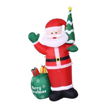 Imagem de KiBcsLic Papai Noel Inflável, 180 Cm, Inclui Sacola de Presentes, para Jardim.
