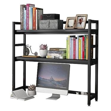 Imagem de Estante de mesa para mesa de computador - estante de mesa ajustável, estante de bancada multiuso, prateleira de armazenamento de mesa aberta, prateleira de exibição de mesa, rack organizador de mesa/a