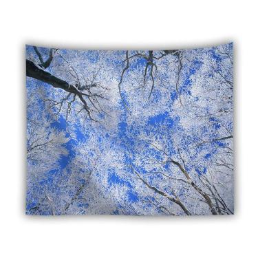 Imagem de Tapeçaria Starry Sky Forest, microtecido, 150x150cm, decoração de quarto