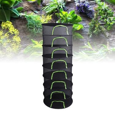 Imagem de Rack de Secagem Ervas Rede Malha Suspensa com Design Respirável e Fechamento Zíper para Rápida Flores Botões Peixes Roupas Alho Nozes Comida 8 Camadas