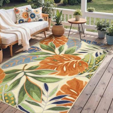 Imagem de GENIMO Tapete para área externa e interna, 1,8 m x 20,3 cm, impermeável, não cai, fácil de limpar, tapete de folhas para pátio, sala de estar, varanda, sala de jantar, trailer, deck, quarto