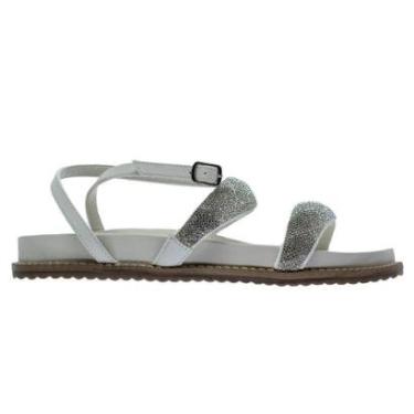 Imagem de Sandália Papete Rasteira Feminina Ana Laura 23973 Offwhite-Feminino