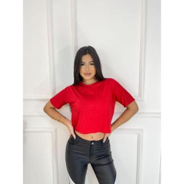 Imagem de Blusa Feminina Cropped Longo - GK TODA BELA, Vermelho, P