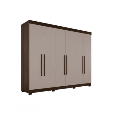 Imagem de Guarda Roupa Casal Órion Premium 6 Portas Articuladas 6 Gavetas MDF Savana-off White Sallêto Móveis
