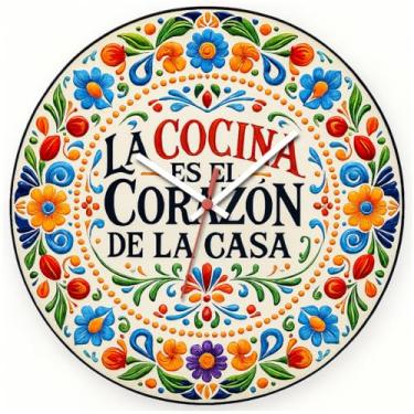 Imagem de Relógio De Parede 29cm Cozinha Decorativo Silencioso Pendulart (Cozinha33 - La Cocina es el Corazon)