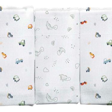 Imagem de Pano de Boca Luxo para Bebê 34 cm x 40 cm Fraldas Incomfral, Masculino