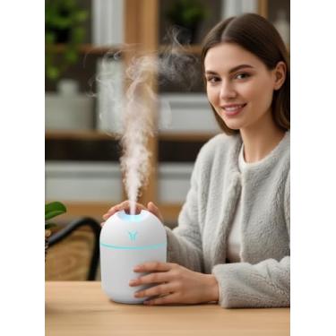 Imagem de Hidratante de ar de mesa umidificador de névoa fria com luz noturna sutil para conforto diário