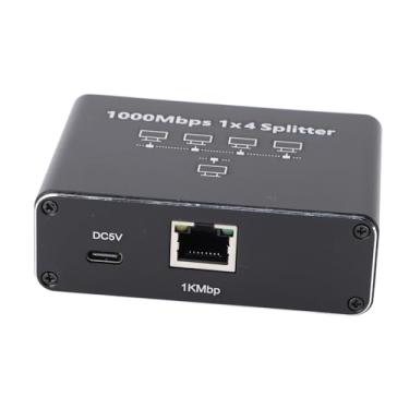 Imagem de Generic Divisor de Rede Gigabit, Escudo de Liga de Alumínio Plug and Play Menos Interferência Divisor de Conector Rj45 para Console de Jogos de Tv de Computador (1 a 4)