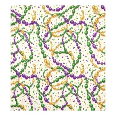 Imagem de Blueangle Mardi Gras Bead Strands capa de ímã de máquina de lavar louça, decoração da capa frontal da máquina de lavar louça, adesivos de eletrodomésticos, adesivos de eletrodomésticos, 58 cm C x 66