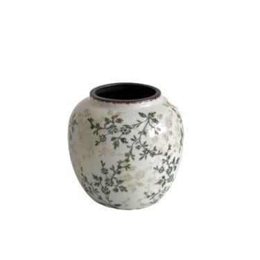 Imagem de KEG801302 Vasos para flores redondo bonito retrô arranjo de cerâmica sala de estar arranjo de flores hidropônico decoração casa vaso decorativo