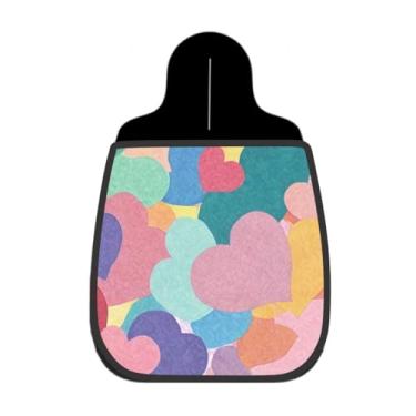 Imagem de Lixeira De Carro Organizador Lixinhocar Corações Coloridos Sobrepostos