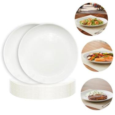 Imagem de Jogo de Pratos de Jantar Raso Opaline Redondo Resistente Clean - Bela 