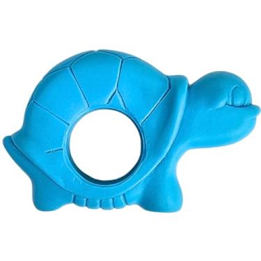 Imagem de Mordedor Bebê Infantil Tartaruga Azul Macio