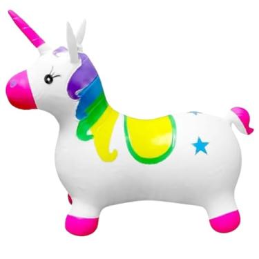 Imagem de Cavalinho Upa Upa Brinquedo Pula Pula Pocoto Inflavel Musica Cavalo (Unicornio Branco)