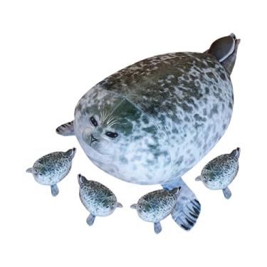 Imagem de Foca De Pelúcia,Almofada Brinquedo Foca Fofinha Decoracao Quarto | Animal Macio E Aconchegável | Para Crianças Meninos E Meninas Sala De Brincar Casa Cama Sofá Aniversário E