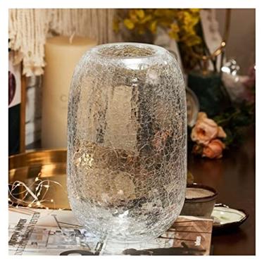 Imagem de Vaso pequeno retrô estilo francês de luxo moderno, minoria de cristal, flores hidropônicas, decoração de sala de estar, centro de mesa de vidro transparente estilo europeu (grande)