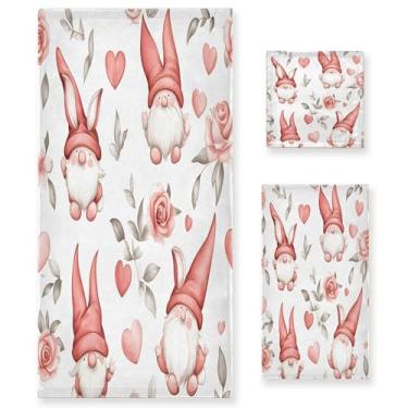 Imagem de xigua Conjunto de toalhas de banheiro de gnomos aquarela absorvente macio 3 peças toalha de banho toalha de mão toalhas decorativas para banheiro, academia, hotel, praia, piscina