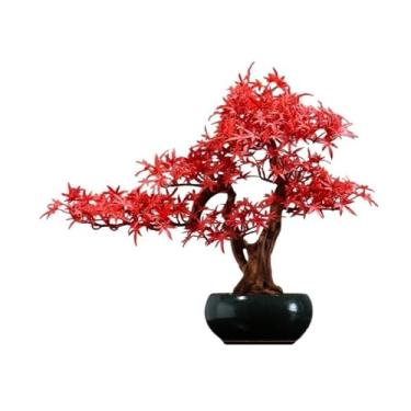 Imagem de Bonsai artificial de alta qualidade para ambientes de trabalho, paisagismo, plantas artificiais em vasos, simulação de árvore, ornamentos de bonsai, decorações de mesa, árvore de bonsai artificial