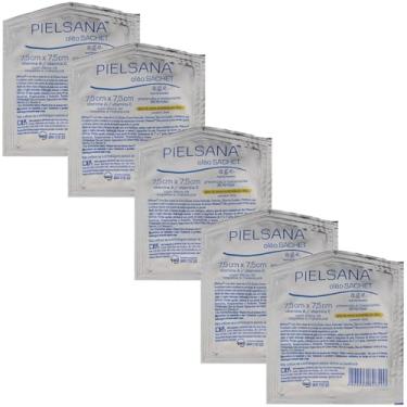 Imagem de Kit 5 Gazes de Rayon com Óleo AGE 7,5 x 7,5 cm - Pielsana – Hidratação, Cicatrização e Proteção de Feridas e Queimaduras