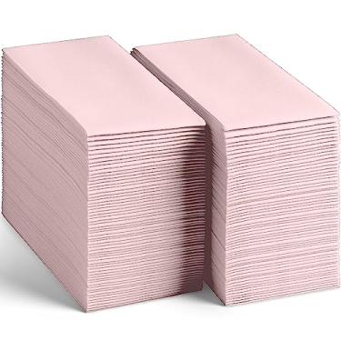 Imagem de Pacote com 200 guardanapos descartáveis com toque de linho, guardanapos de jantar de papel tipo pano de 30,5 x 43 cm para casamento, banheiro, festa ou evento