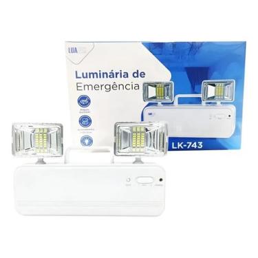 Imagem de Luminária De Emergência Luz Led 110/220v Para Prédios - Enviamos no me